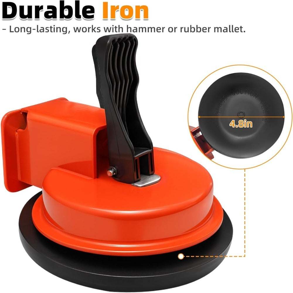 Floor Gap Repair Tool Reinforced Iron Suction Cup Pull System for Laminate Vinyl Composite Engineered Wood PVC Flooring Professional DIY Installation No Hammer Required Flooring Gap Fixer Closer