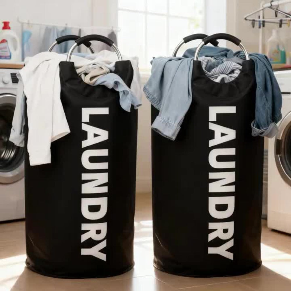 Extra Large Foldable Laundry Basket Set 95L/25.1 Gal Waterproof Oxford Cloth Tall Storage Baskets for Bedroom Bathroom Dorm Wardrobe Organization