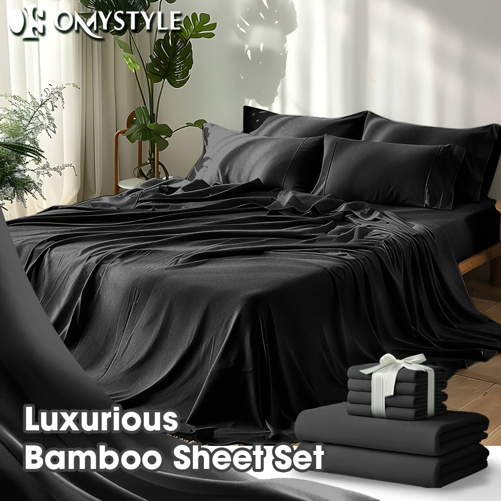 Fitted Sheet Set Cooling Deep Pocket - 2000TC Soft Microfiber Bed Sheet, Shrink Fade Wrinkle Resistant, 11 Colors 4 Sizes