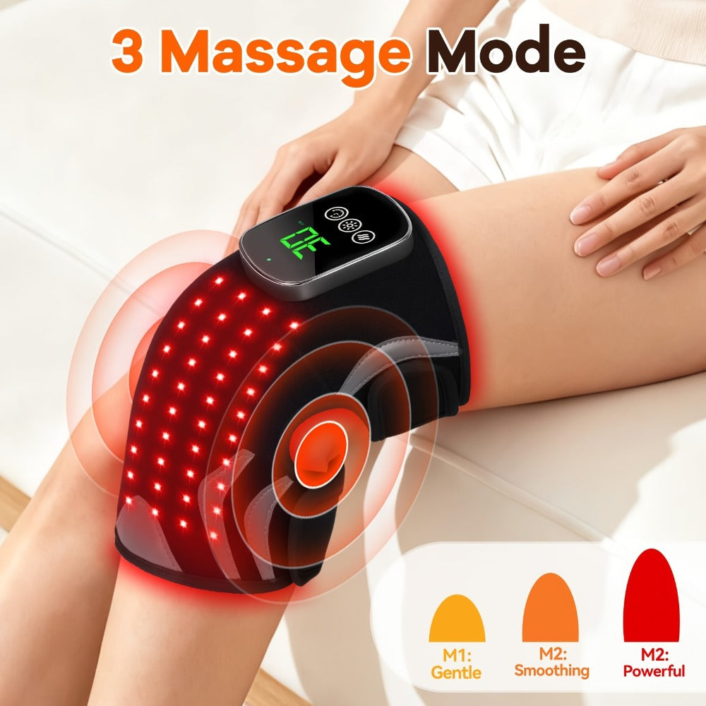 Heated Knee Massager with Vibration ¨C Electric Knee Heating Pad & Support Wrap for Arthritis, Joint Pain & Muscle Relief, Warm Knee Brace Massager for Men Women Home Use & Recovery
