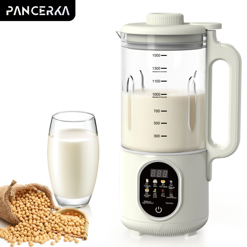 Nut Milk Maker Machine One-Touch Automatic - Multifunctional Plant-Based Milk Blender for Homemade Almond, Oat, Soy & Coconut Milk, High Capacity Countertop Blender for Dairy-Free Living