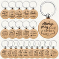 Bulk Wooden Bible Verse Keychains 100pcs Religious Christian Inspirational Keychains Rustic Engraved Thank You Gifts for Women Men Teachers Students Party Favors Christmas Back to School