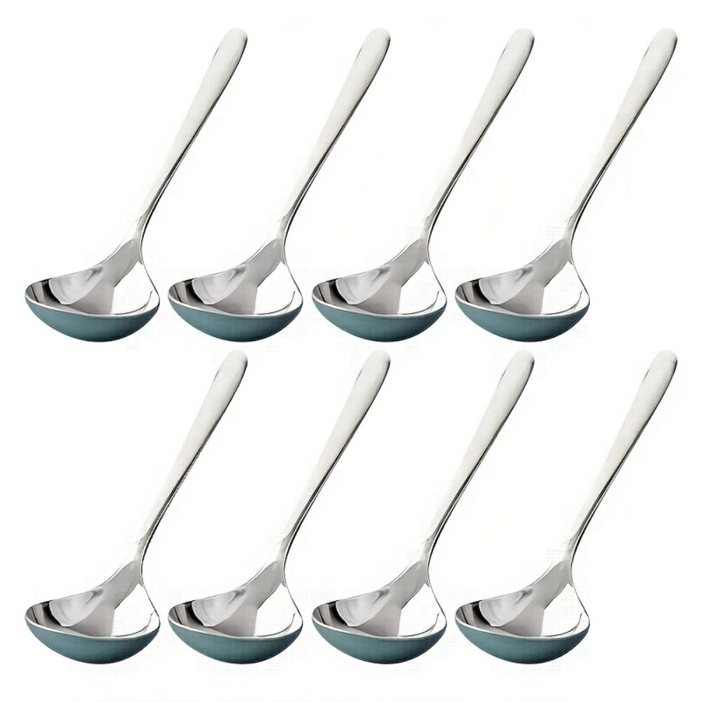 304 Stainless Steel Long Handle Soup Spoons Set | Hot Pot Spoon for Soup Porridge Restaurant Kitchen