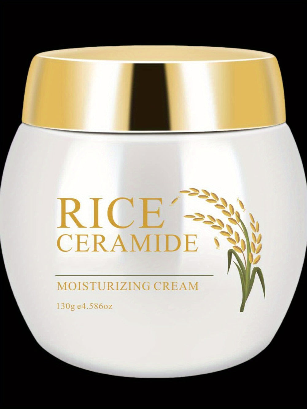 Rice Ceramide Moisturizing Face Cream 4.586oz - Deep Hydration with Rice Extract, Hyaluronic Acid & Ceramide | 24-Hour Nourishment | Day & Night | Dry & Sensitive Skin