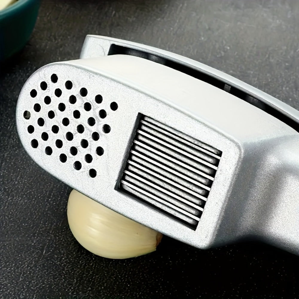 Garlic Press 2-in-1 Garlic Mincer and Slicer Stainless Steel Manual Garlic Crusher Presser for Fine Mince Puree Kitchen Tool for Home Restaurant Hotel