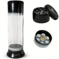 3-in-1 Zinc Alloy Spice Grinder Pre-Rolled Cone Loader 6-Hole Storage Rolling Machine Grinding Filling Storage All-in-One with Cleaning Brush Black Red Blue