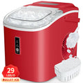 Self-Cleaning Ice Maker Countertop 8 Cubes in 6 Minutes, 2 Ice Sizes S/L, 26-29 Lbs Per Day, Smart ICE FULL & ADD WATER Indicators, Portable Handle, 6 Colors for Home Kitchen Camping RV