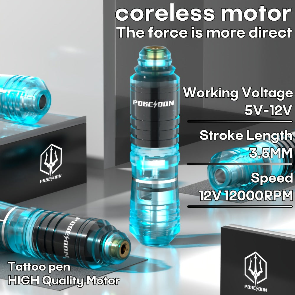 Tattoo Pen Kit Complete Beginner Set - Wireless Battery Tattoo Pen 1400mAh LCD Screen, 10pcs Cartridge Needles, 11 Color Inks, Power Supply, Coreless Motor Low Noise, Tattoo Gun Kit for Beginners