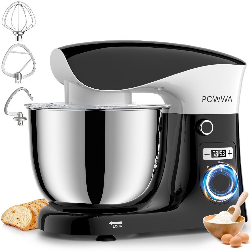 Stand Mixer 6.5 Qt Electric Kitchen Mixer 10-Speed Dough Mixer with Whisk Beater Dough Hook Dishwasher Safe Tilt-Head Food Mixer for Baking Bread Cake Cookie