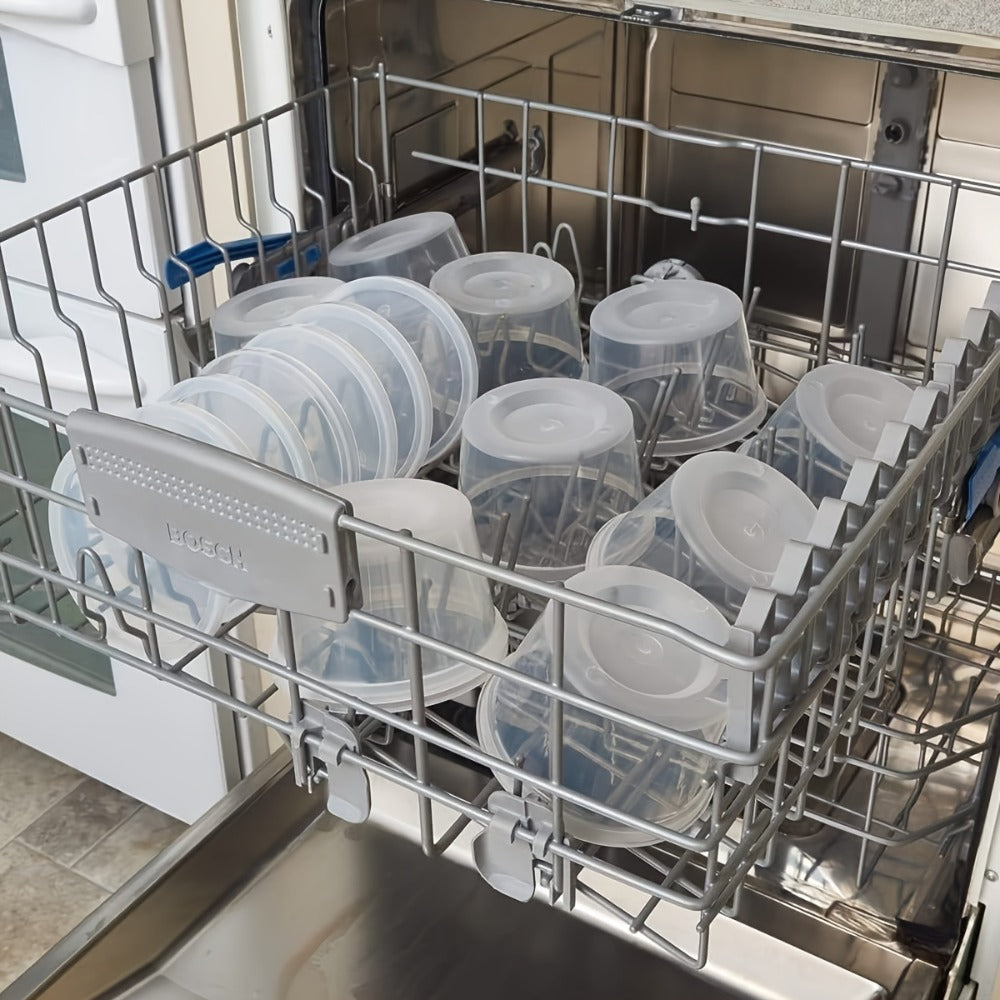 Deli Containers with Lids 24 Pack - 16oz Plastic Food Storage Containers, Stackable Meal Prep Containers, Microwave & Freezer Safe, Leakproof for Soup, Salad, Leftovers - Home & Restaurant Use