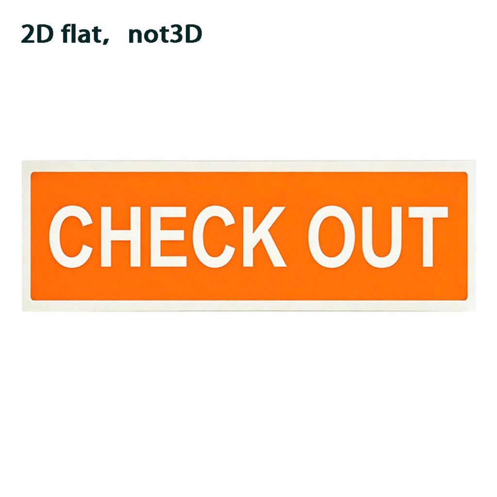 Metal Inspection Sign 4x16 Inch Orange White High-Contrast UV Resistant Safety Label with Pre-Drilled Holes, Flat Surface Warning Sign for Indoor Outdoor Workplace Library Store Office Construction Site