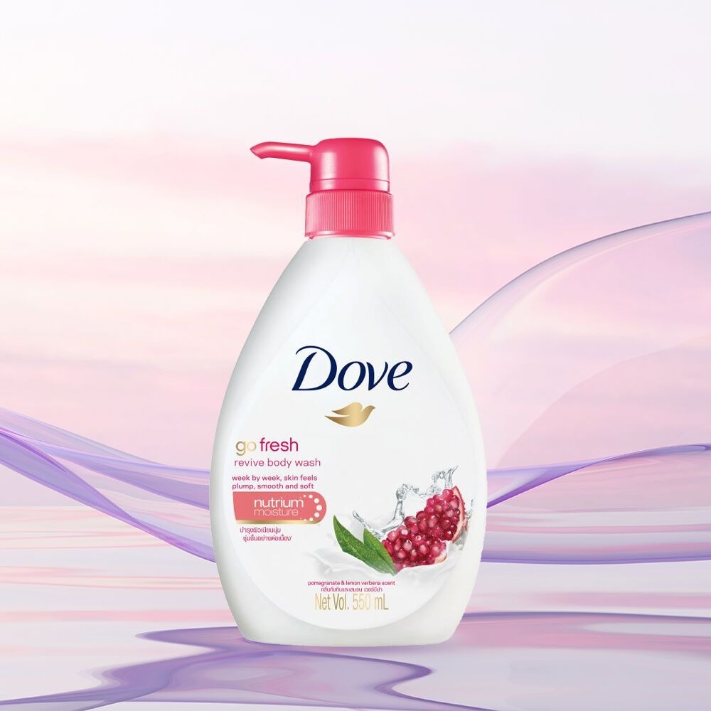 Dove Body Wash Revive Pump 550ml - 2 Pack | Moisturizing Shower Gel with Refreshing Scent