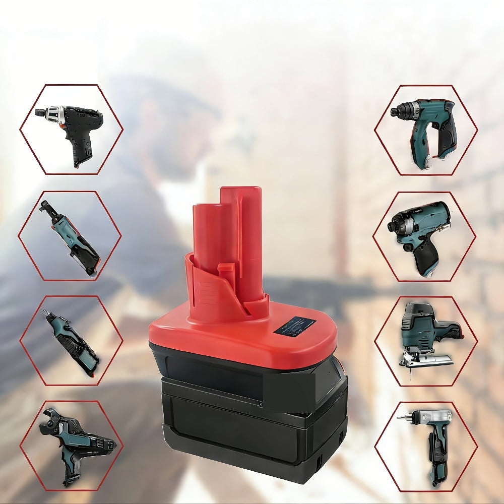 Battery Adapter Converter for Dewalt 20V & 18V Red Tools Li-ion Battery to 12V Power Tool Replacement ¨C Lithium Ion Compatible Adapter