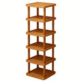 Bamboo Shoe Rack Multi-Tier Freestanding Shoe Organizer Wood Grain Space Saving Shoe Shelf for Entryway, Living Room, Bedroom & Dormitory ¨C 6 or 9 Tier