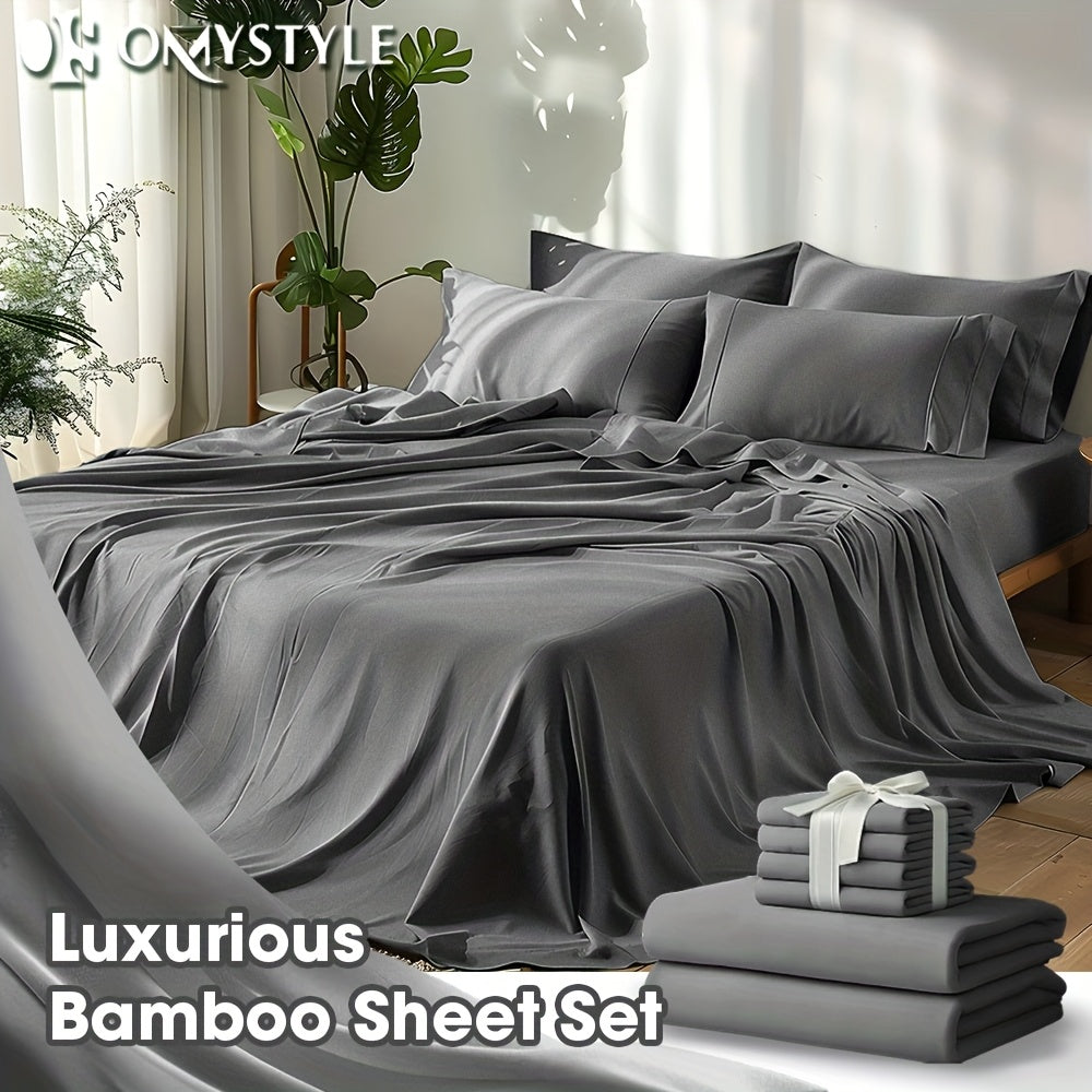 Fitted Sheet Set Cooling Deep Pocket - 2000TC Soft Microfiber Bed Sheet, Shrink Fade Wrinkle Resistant, 11 Colors 4 Sizes