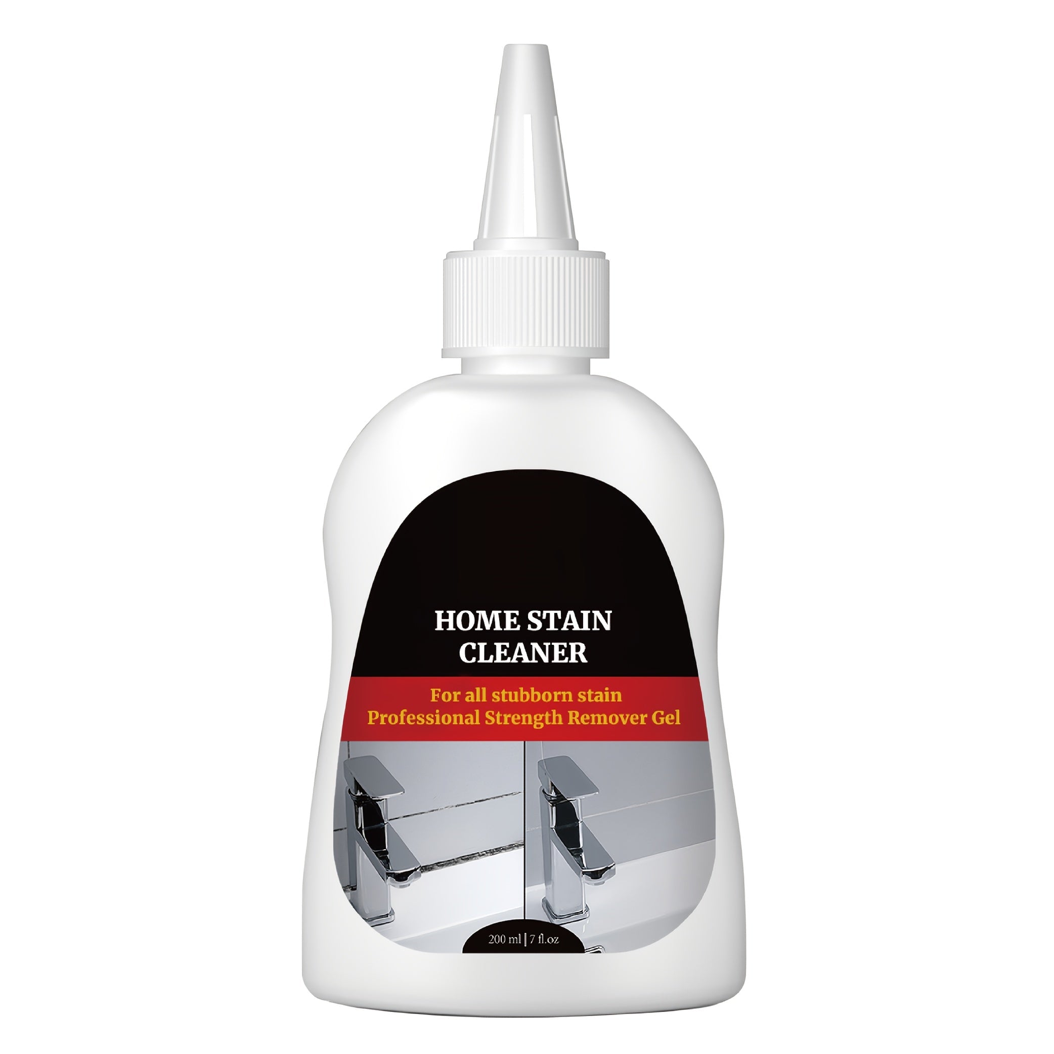 Black Stain Cleaner Gel 7 fl oz (200ml), Heavy Duty Cleaning Gel for Washing Machine, Refrigerator, Grout, Sink, Shower, Bathtub, Oven & Dishwasher ¨C Powerful Formula, Safe for Delicate Surfaces, No Harsh Fumes