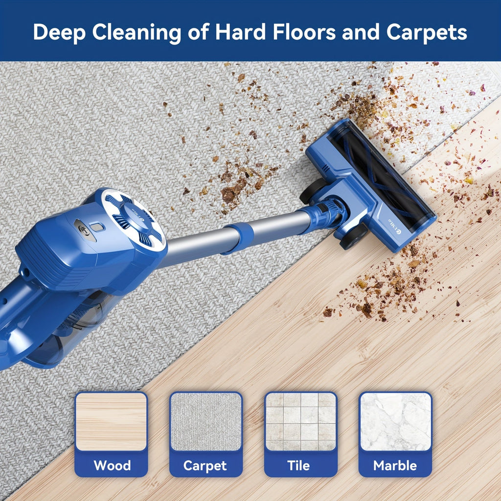 Cordless Vacuum Cleaner for Home ¨C Corded & Cordless 2-in-1, 180¡ã Foldable, LED Brush, High Suction, 40-Min Runtime, 38.58oz Dust Cup for Hardwood Floors, Seniors & Pregnant Women