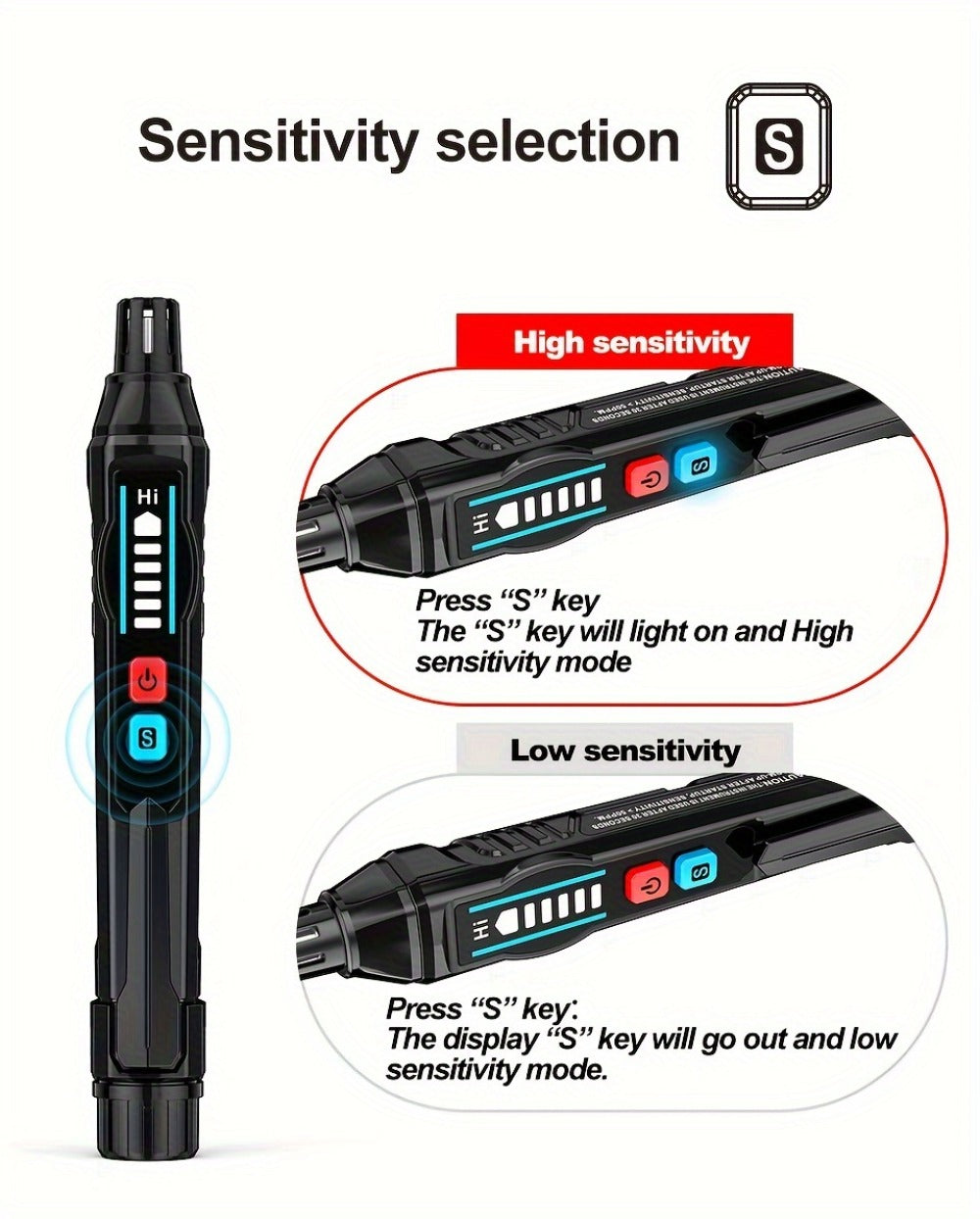 Combustible Gas Leak Detector - High Sensitivity Natural Gas & Methane Alarm with Audible & Visual Alert for Home & Industrial Safety