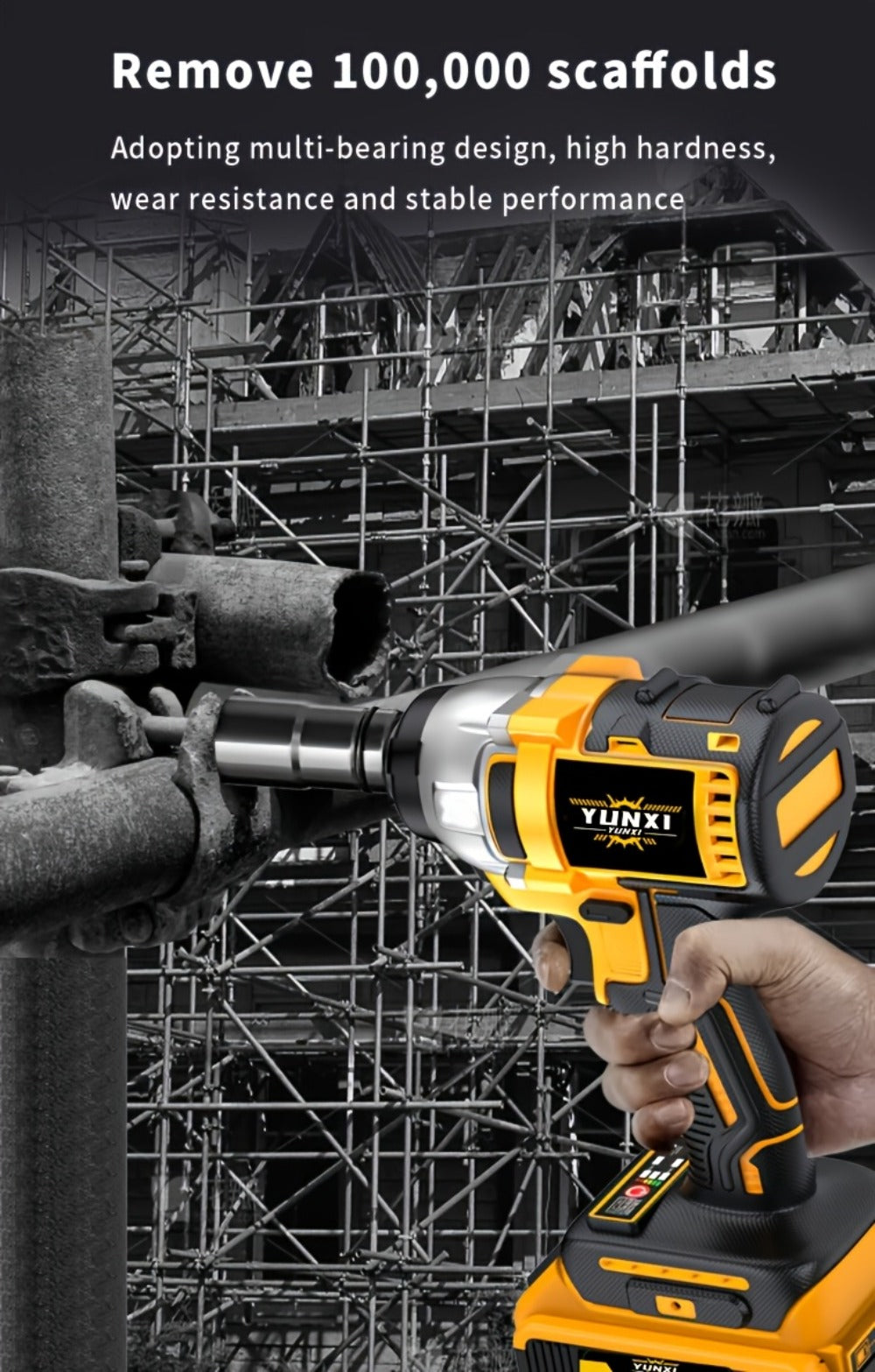 Cordless Impact Wrench Set with Charger Lithium-Ion Portable Electric Wrench Quick Charge for Home Automotive Repair Maintenance DIY Power Tool Kit
