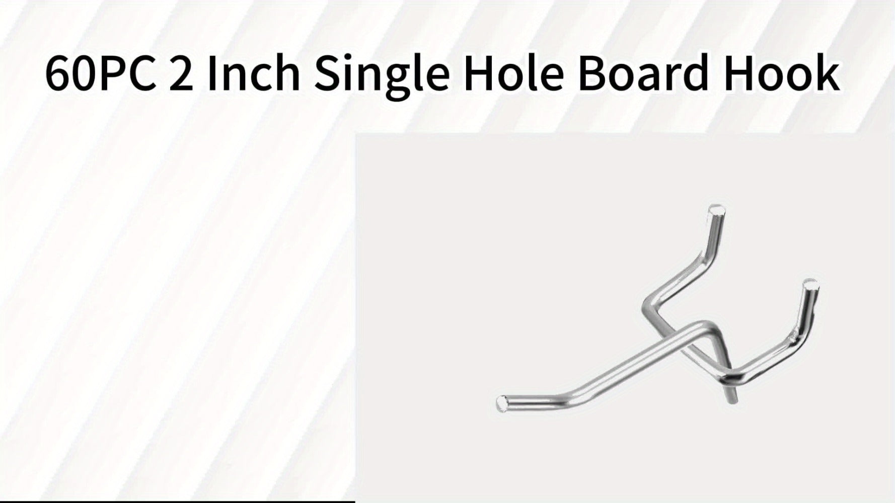 Pegboard Hooks 60pcs Stainless Steel 2 Inch Single Hole ¨C 1-Inch Spacing Board Hooks for Tool Organization in Garage Workshop Warehouse Garden & Storage