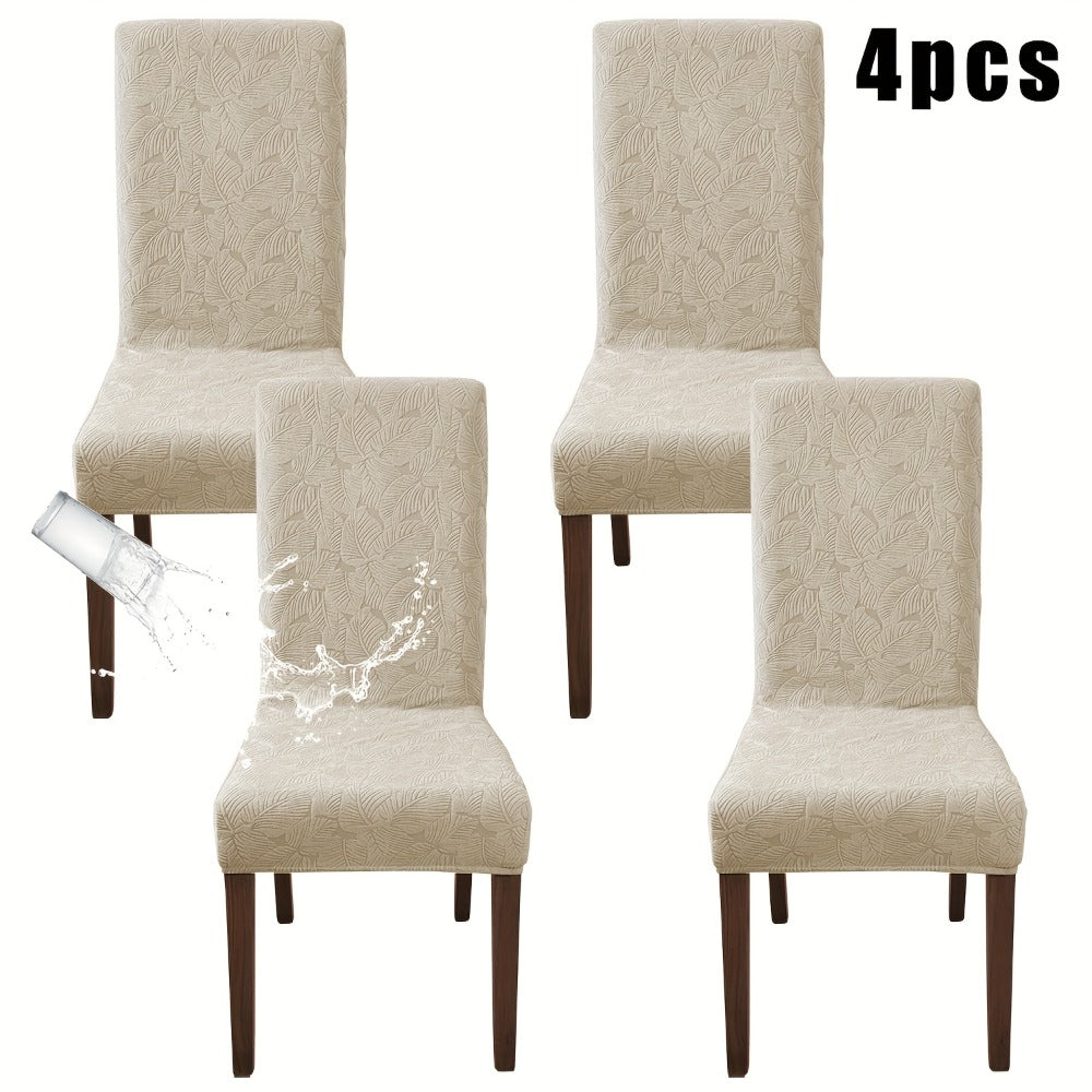 Stretch Dining Chair Covers Set of 4/6 - Plant Print Slipcovers for Dining Room Kitchen Chairs, Elastic Parsons Chair Protector, Home Decor