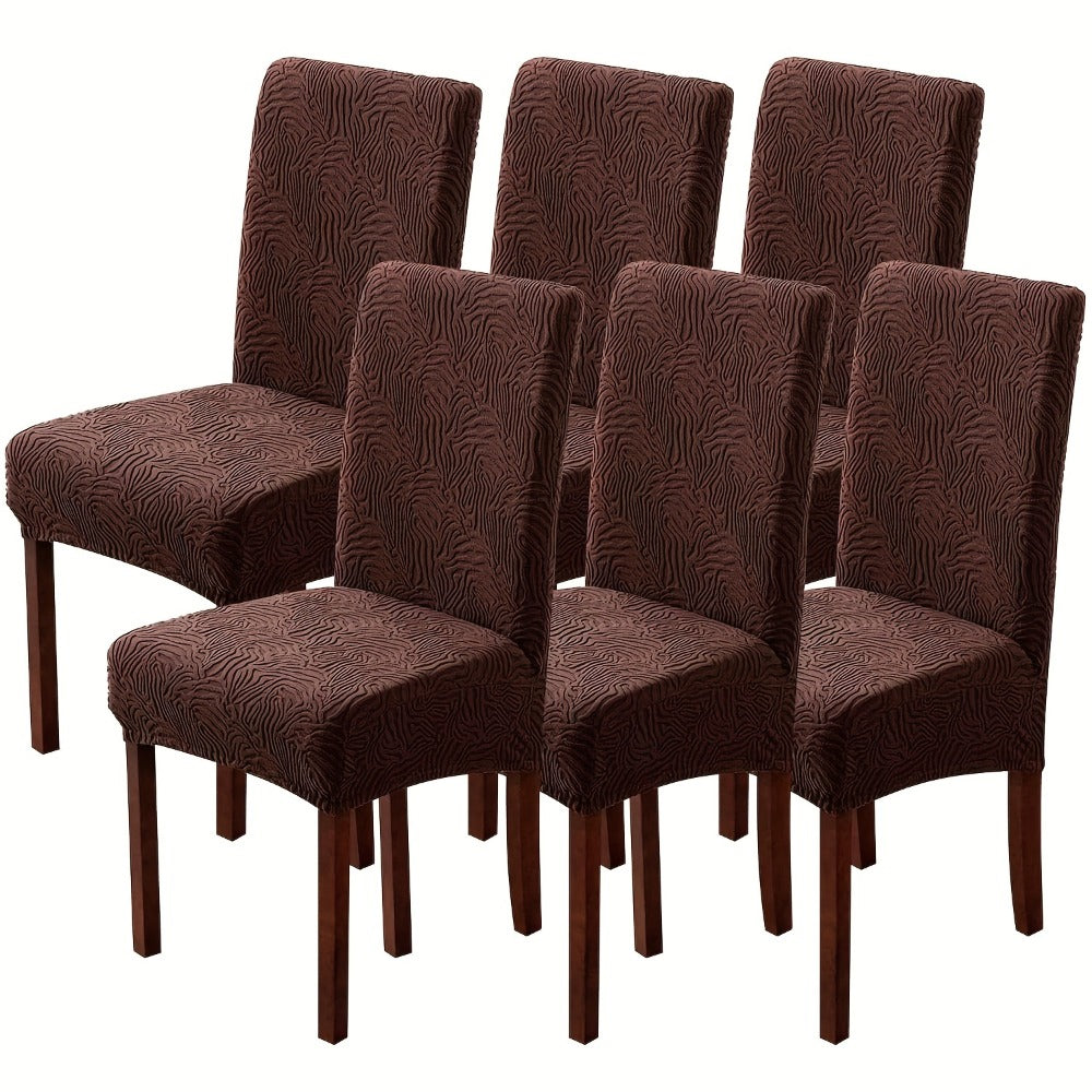 Dining Chair Covers Stretch Jacquard Slipcovers Removable Washable Chair Protector for Kitchen Hotel Restaurant Set of 4 or 6