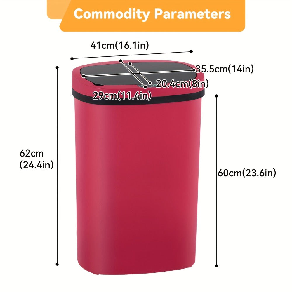 Touchless Motion Sensor Trash Can 13 Gallon 50L ¨C Automatic Kitchen Garbage Can for Home Office Bedroom Living Room