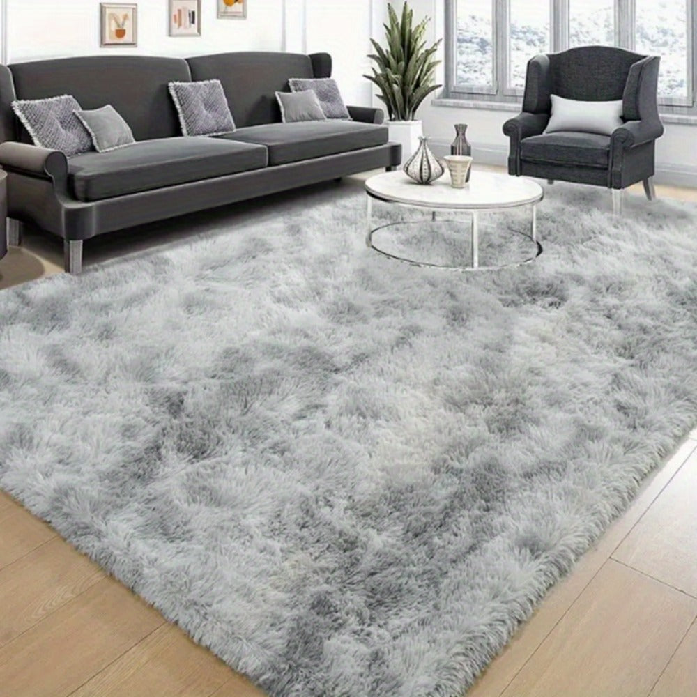 Fluffy Area Rug 6x9 - Super Soft Plush Shag Rug for Living Room & Bedroom, Non-Slip Machine Washable Floor Rug | Tie Dye Modern Home Decor Carpet, Large Fuzzy Rug for Room Decor