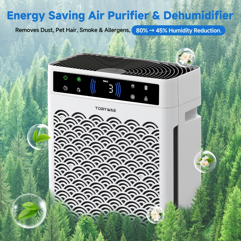 HEPA Air Purifier for Large Rooms Up to 3000 Sq Ft ¨C True HEPA Filter, Activated Carbon, Double-Sided Intake, Removes Dust, Pet Dander, Smoke & Odors, Sleep Mode 22dB, Aromatherapy, 19Hr Timer
