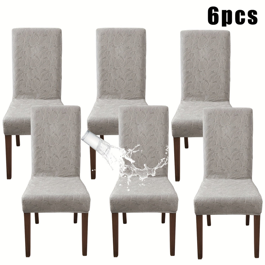 Stretch Dining Chair Covers Set of 4/6 - Plant Print Slipcovers for Dining Room Kitchen Chairs, Elastic Parsons Chair Protector, Home Decor