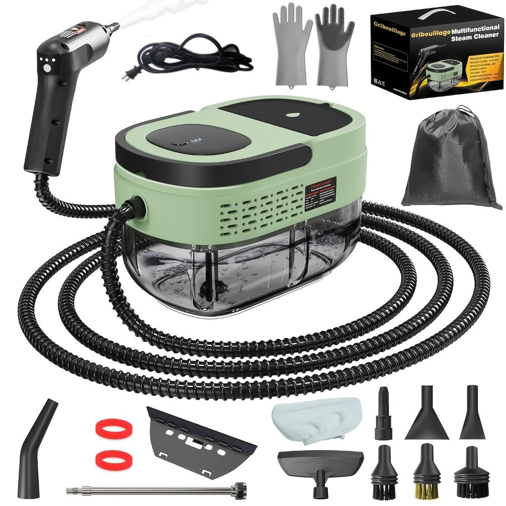 High Pressure Steam Cleaner Handheld 1.6L Large Tank 3-Level Adjustable Handle for Home Car Detailing Bed Bugs Couch Grout Furniture