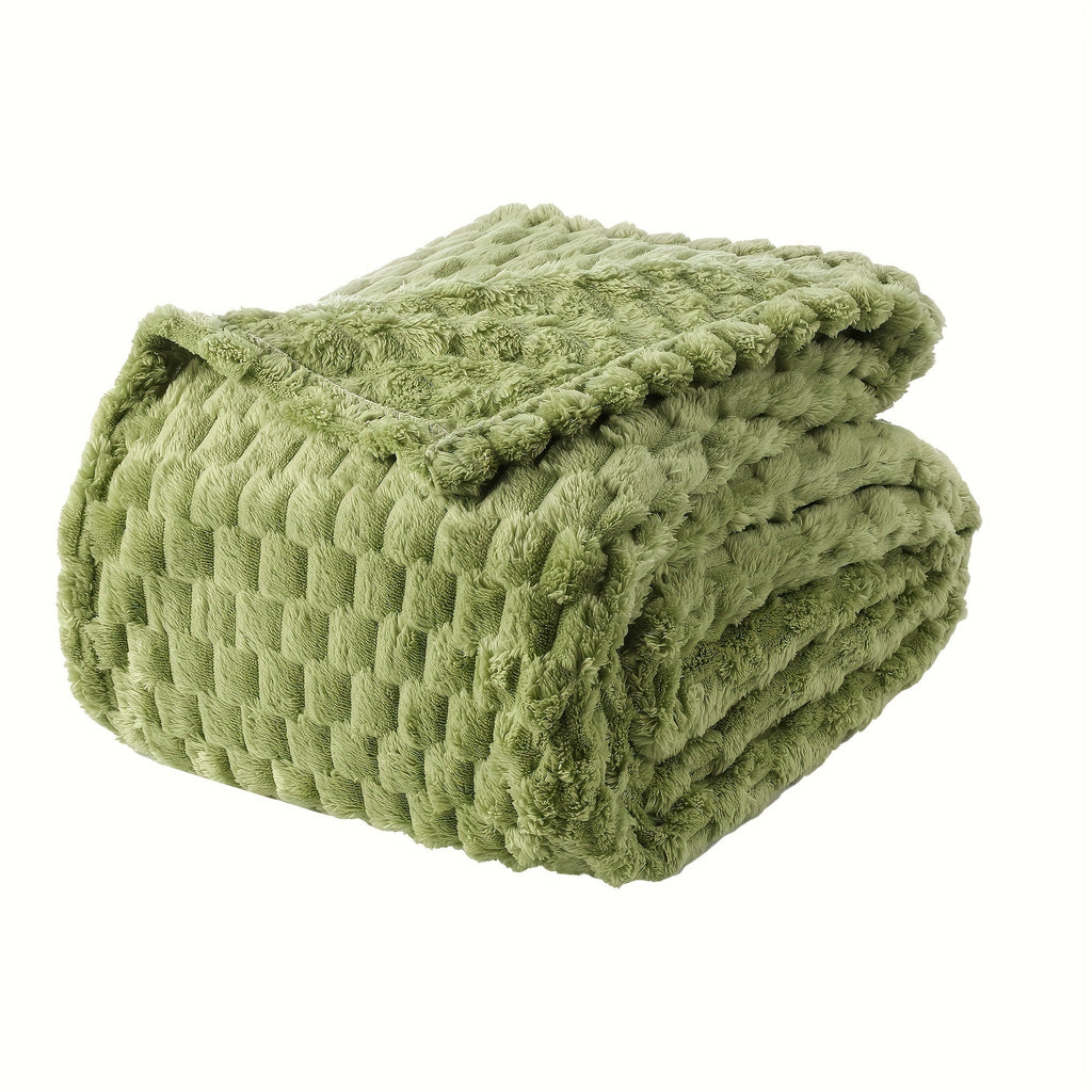 Quilted Flannel Throw Blanket ¨C 180-200gsm Soft Warm All-Season Bed Cover, 17 Patterns, Rhinestone & Checker Designs, 2 Sizes