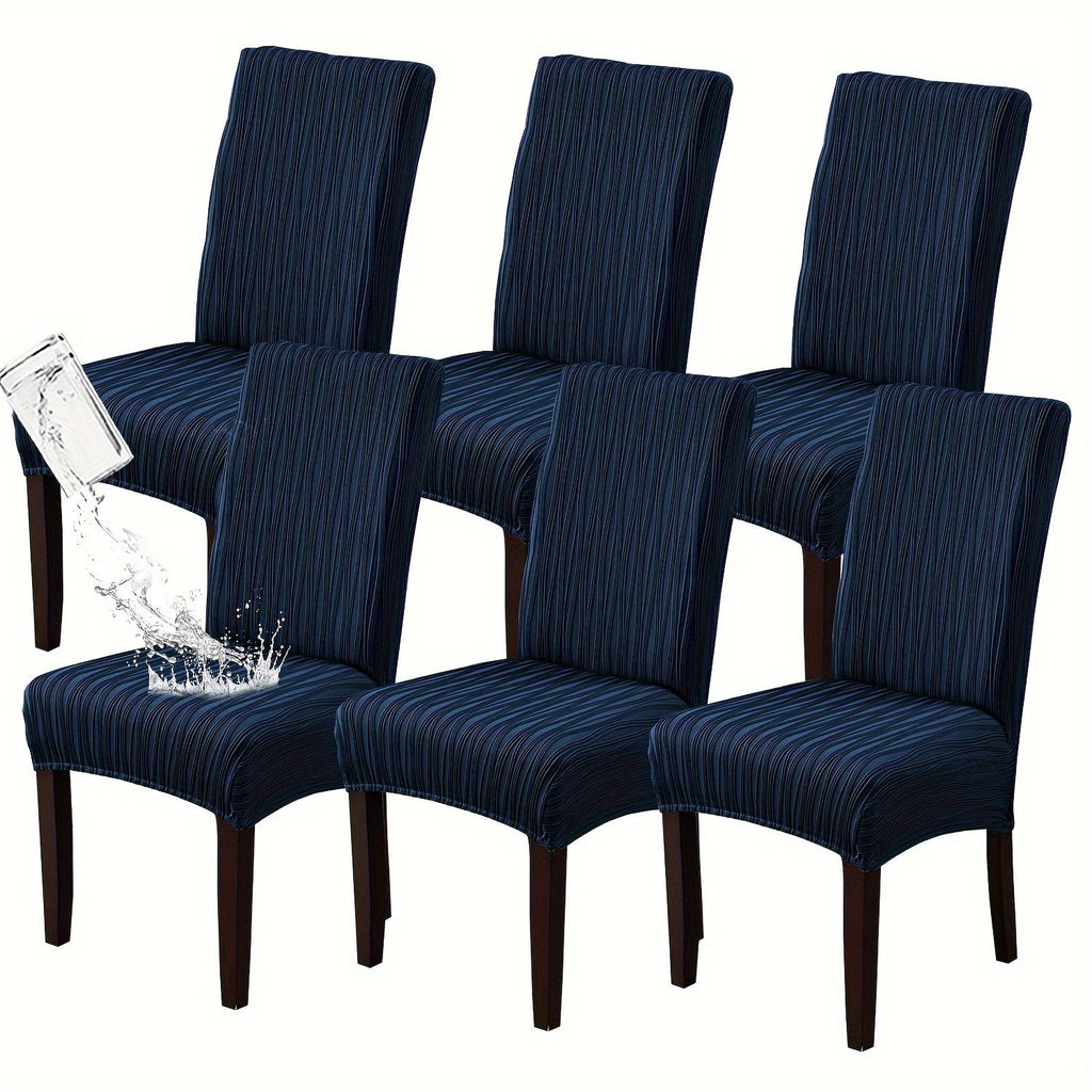 Dining Chair Covers Stretch Slipcovers Set of 4 or 6, Stain Resistant Removable Washable Chair Protector for Home Kitchen Restaurant Wedding, Spandex Jacquard Fabric, 7 Colors Available