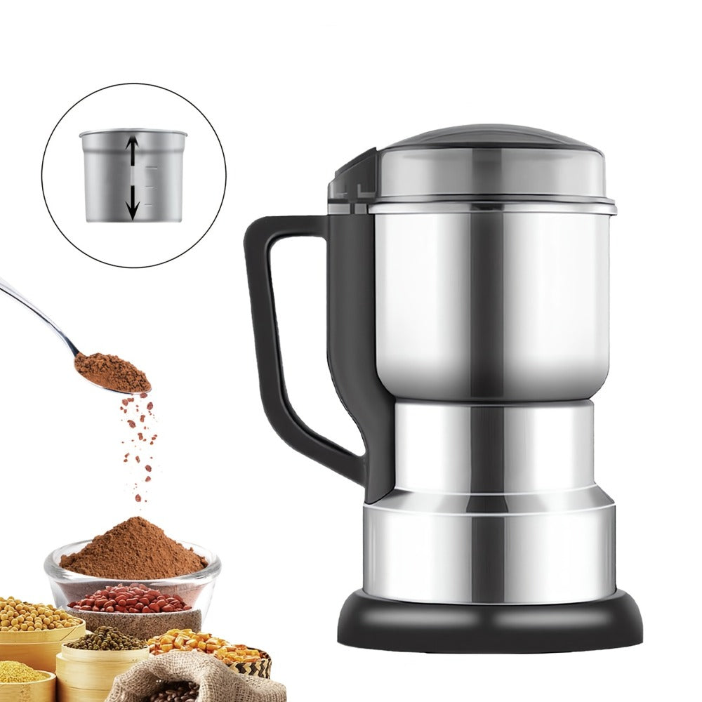 Electric Coffee Grinder 300W High Power Spice Grinder for Coffee Beans Spices Seeds and Grains Multifunctional One-Touch Grinding Machine for Home Kitchen