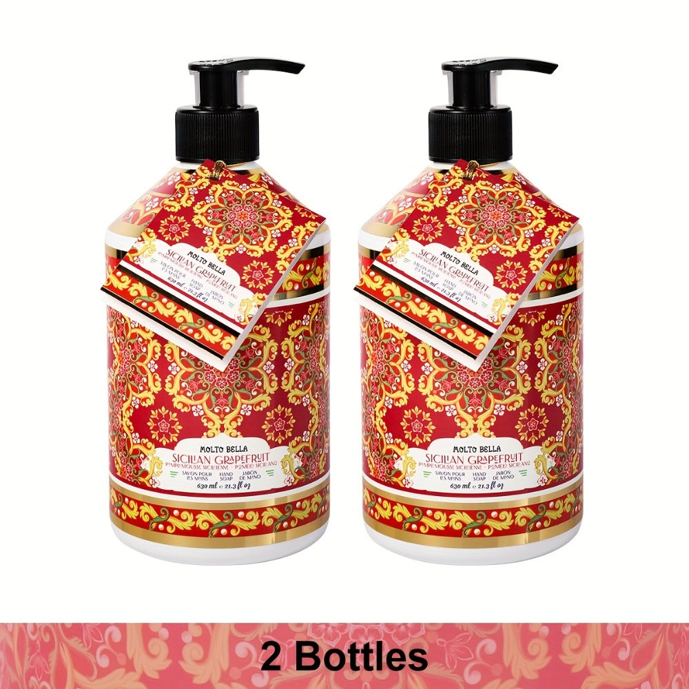 Liquid Hand Soap with Floral Press Bottle ¨C 21.3 fl oz, Moisturizing Scented Hand Wash in Lavender, Grapefruit, Jasmine, Coconut Shea & More