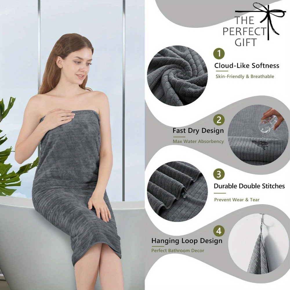Extra Large Bath Sheet Set 4 Pack 35x70 Inch - Ultra Soft Fluffy Premium Microfiber Highly Absorbent Quick Dry Oversized Shower Towel | Grey Navy Blue Pink Black Multi | Bathroom Hotel Spa Gift