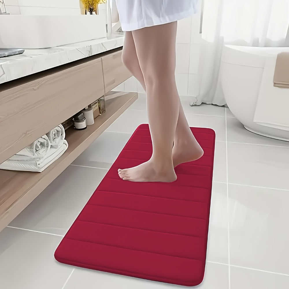 Memory Foam Bath Mat Set 3-Pack Non-Slip Soft Plush Absorbent Bathroom Rug for Shower Kitchen Bedroom Indoor Use