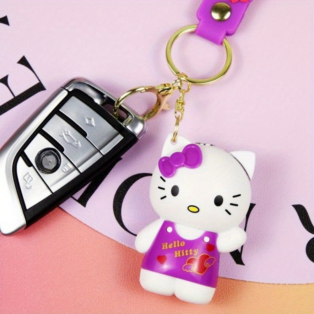 3D Cartoon Cute Character Lighter with Keychain - Red Flame Gas Lighter | Kawaii Design | Pink & Purple | Fun Gift Idea | Butane Not Included