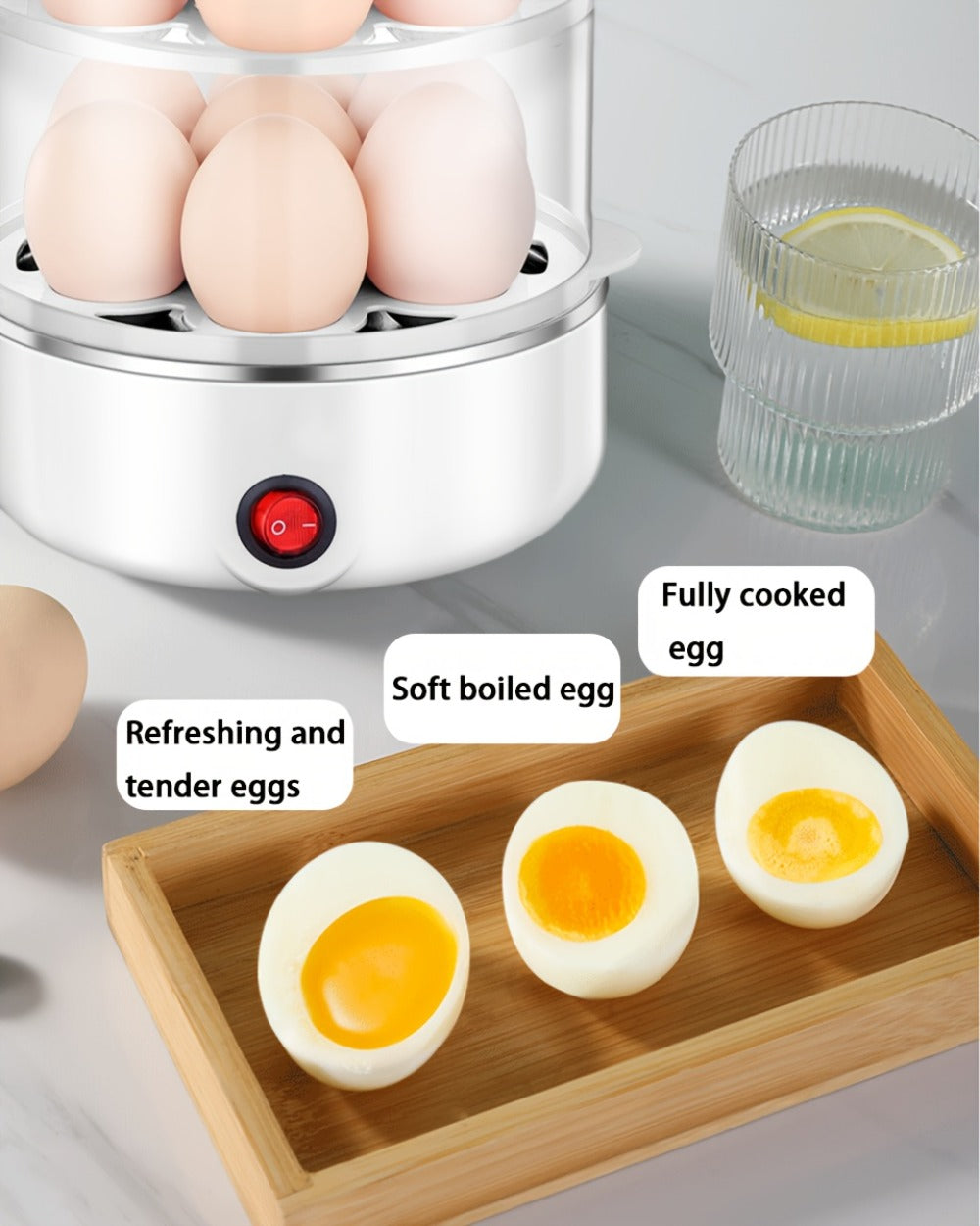 Egg Steamer Stainless Steel Mini Breakfast Machine Single Double Layer Multi-Functional Egg Cooker for Home Dormitory Student Dorm Back to School Holiday Gift