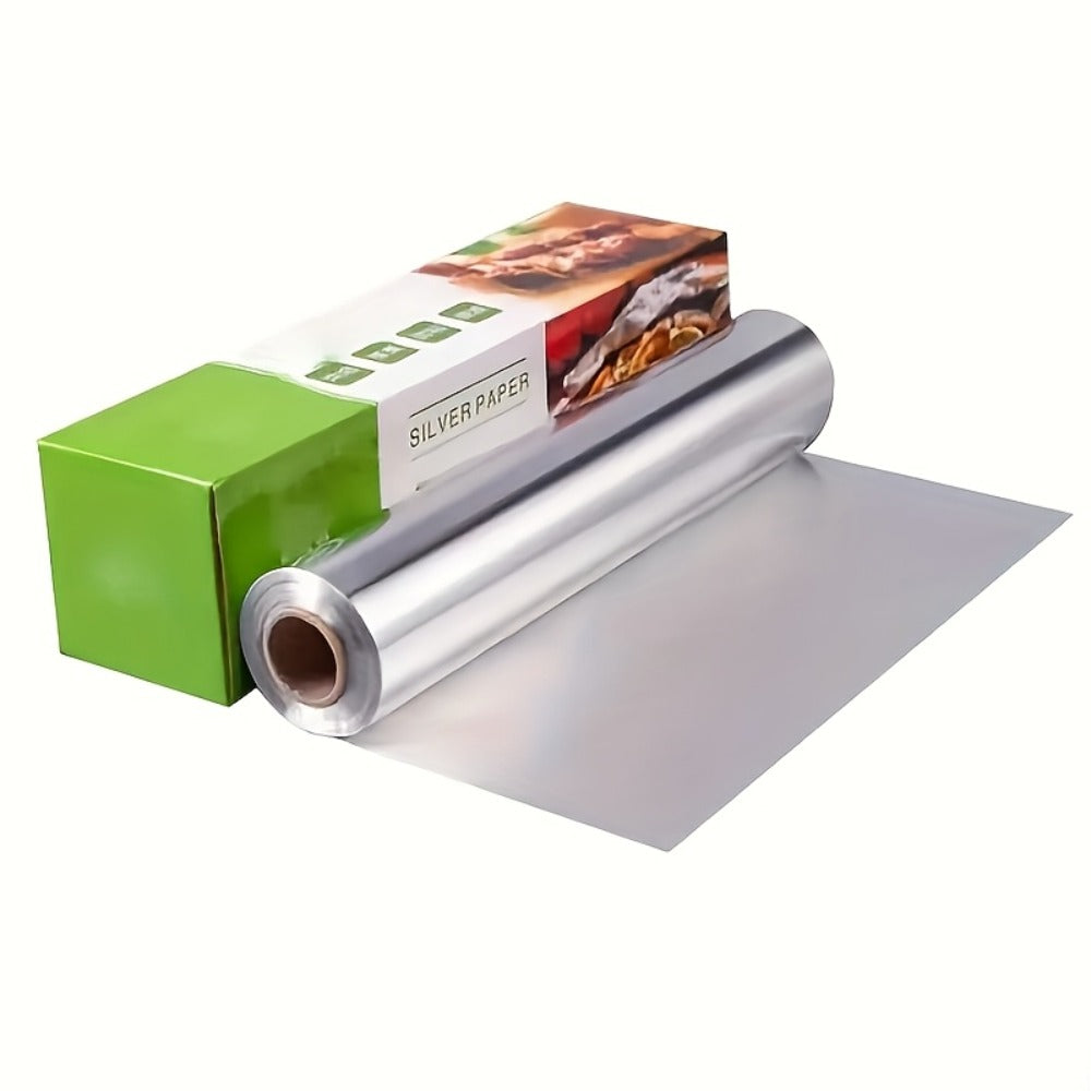 Aluminum Foil Roll Extra Long 787.4 Inch Heavy Duty ¨C Heat Resistant Waterproof Oilproof Tin Foil for Cooking Baking Grilling BBQ | Disposable Kitchen Foil Wrap for Oven Picnic Food Storage Silver