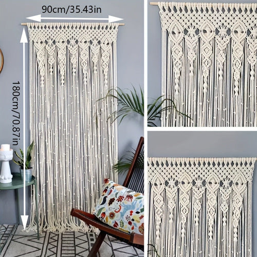 Bohemian Tapestry Wall Hanging - Large Boho Woven Wall Decor with Boho-Chic Patterns, Vertical Macrame Style Tapestry for Bedroom Living Room Wedding, Aesthetic Room Decor