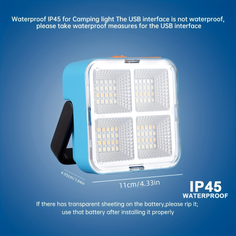 Solar Camping Lantern Ultra-Bright 4 Adjustable Modes ¨C Solar & USB Rechargeable Multifunctional Searchlight with Bracket & Hook for Camping, Hiking, Emergency & Outdoor Use
