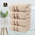 Cotton Face Towels 4-Pack Set, Super Absorbent Soft Pure Cotton Washcloths for Hotel Spa Salon Home Use, Skin-Friendly Cleansing & Dry Hair Towels