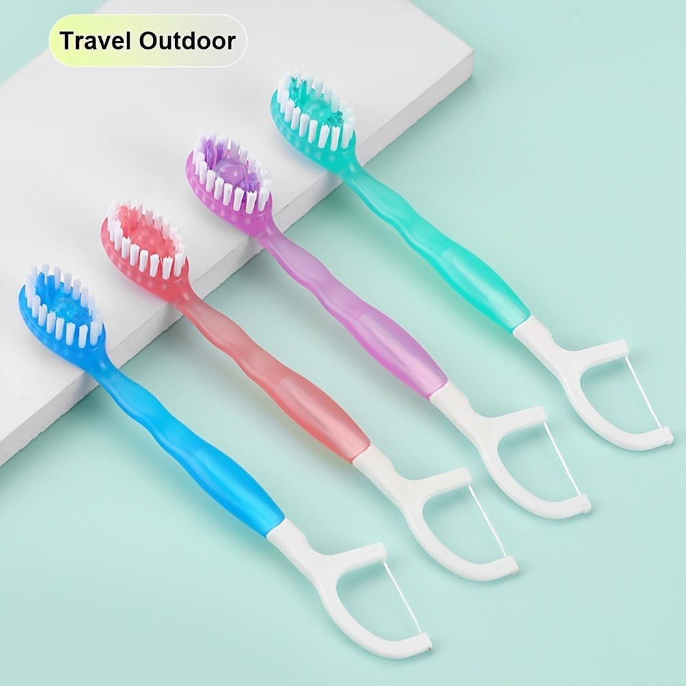 Disposable Toothbrush 24-Pack ¨C Mini Beads No-Rinse Travel Toothbrush, Mixed Flavors, Portable Oral Care Kit for Outdoor Travel, Camping, Hotels, Dating & Parties, Fresh Breath On the Go (2 Bags ¡Á 12pcs)