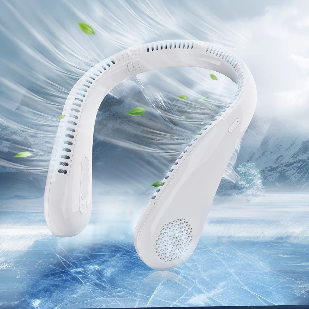 Bladeless Neck Fan Rechargeable, 4 Speed Hands-Free Portable Neck Fan 66 Vents 4-16 Hours Battery, Type-C USB Wearable Cooling Fan Lightweight for Outdoor Hiking Travel BBQ Picnic Fishing Jobsite