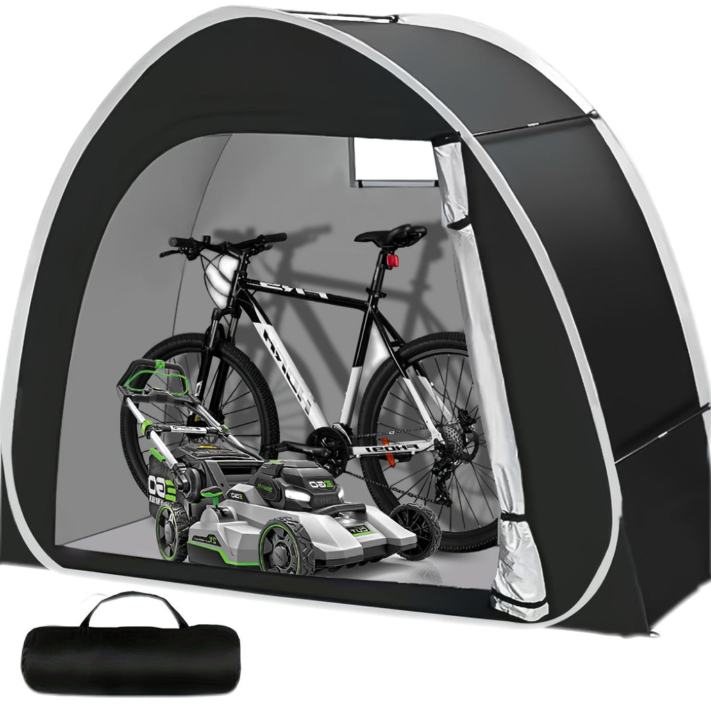 Bike Storage Shed Tent Outdoor Waterproof Bicycle Cover Shelter 210D Oxford PU4000 for 2-3 Bikes Lawn Mower Garden Tool Storage