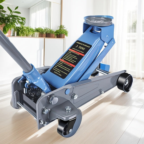 3 Ton Floor Jack with Wheels Rapid Pump Low Profile Car Jack 5.31¡±-18.11¡± Lift Range 460mm Max Height ¨C Heavy Duty Hydraulic Floor Jack for SUV Truck Sedan, Blue & Red Available