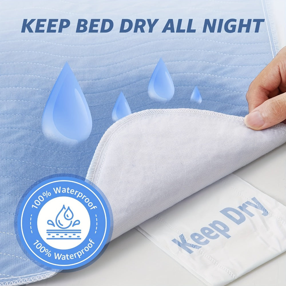 Washable Waterproof Bed Pads 2 Pack - Heavy Absorbency Reusable Incontinence Mattress Protector for Adults, Elderly & Pets | Bed, Sofa, Chair