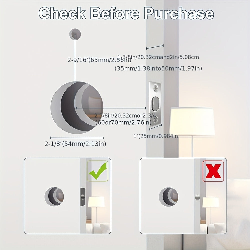 Smart Door Lock Keyless Entry ¨C 3-in-1 APP + PIN + Key Access, Auto-Lock, Wireless Bedroom Door Lock with Durable Alloy Construction, Easy Installation, Holiday Gift for Family (Silver)