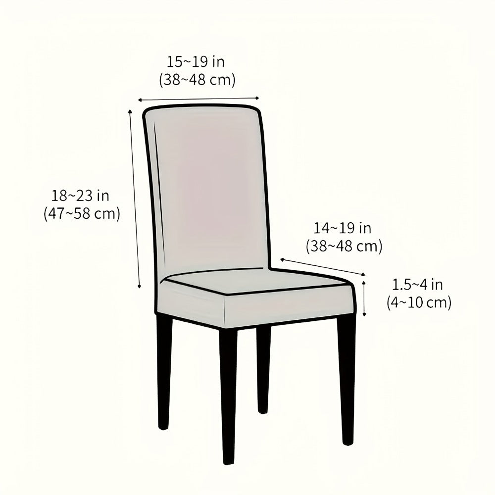 Stretch Dining Chair Covers Set | Elastic Jacquard Slipcovers for Dining Room Kitchen Wedding Office, 4pcs or 6pcs, 9 Colors, Washable Furniture Protector